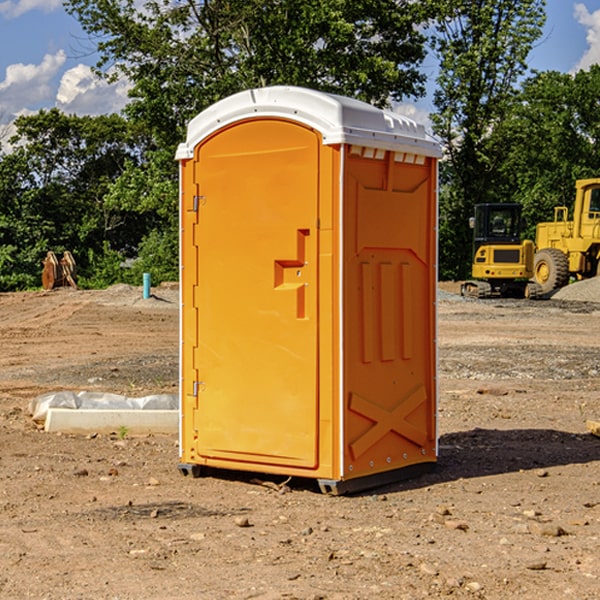 are there any restrictions on what items can be disposed of in the portable restrooms in Arrow Rock